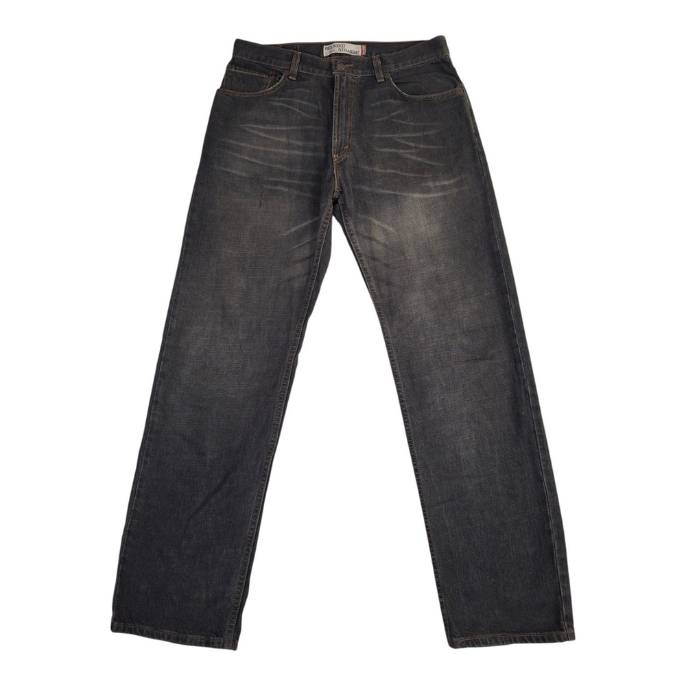 VTG Levis 559 Relaxed Straight Jeans Mens 34x34 Faded Black Denim Y2K